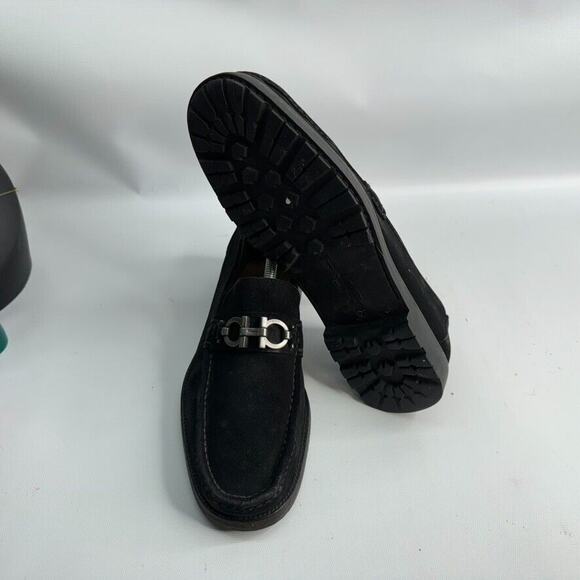 SALVATORE FERRAGAMO Men’s Diego Black Suede Horse Bit Loafers US 7.5‎ main image 7